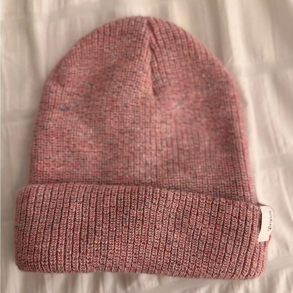 Brixton Pink Ribbed Knit Beanie Hat - Picture 1 of 7